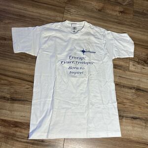 Vintage Timail Tywrap Tyvek Promoting T Shirt Single Stitch 1990s Medium USA Vtg
